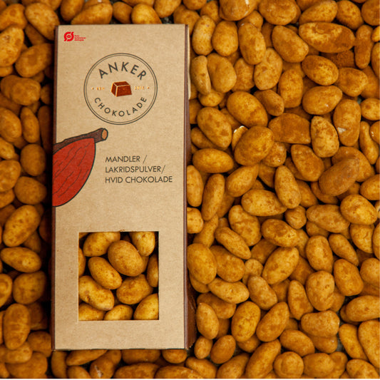 Mandler / lakrids / hvid chokolade - DK-ØKO-100